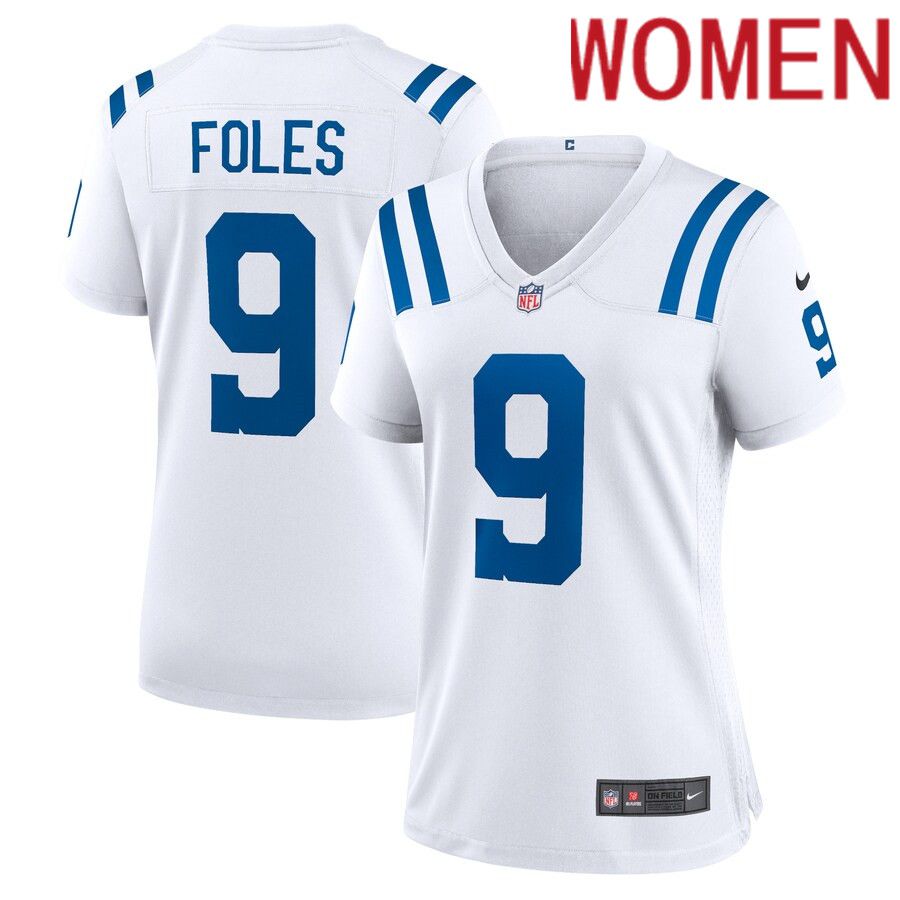 Women Indianapolis Colts #9 Nick Foles Nike White Player Game NFL Jersey->women nfl jersey->Women Jersey